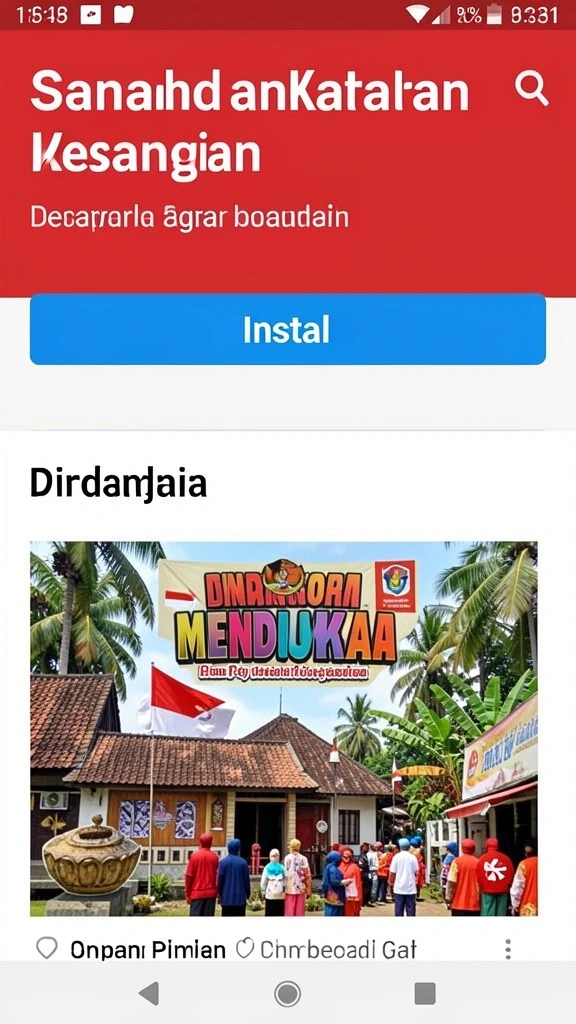 Tampilan awal game yang menarik dan penuh warna.