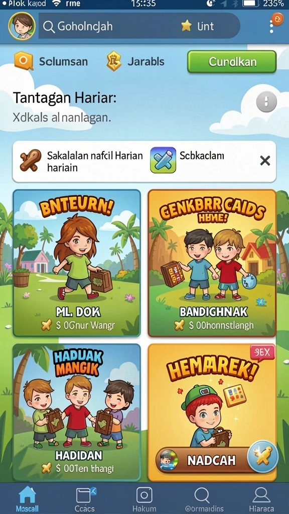Reward menarik setiap kali menyelesaikan level.