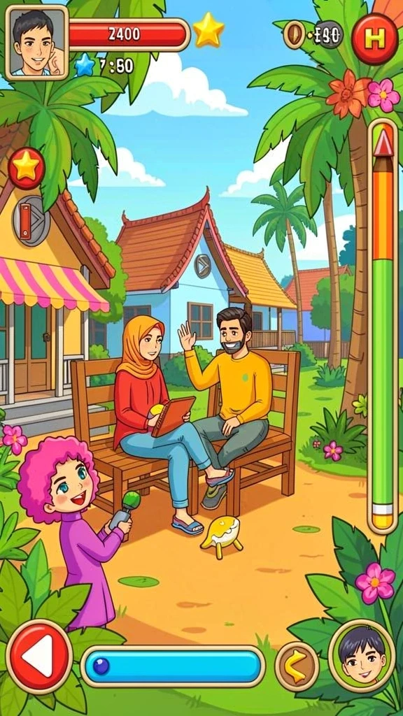 Screenshot menampilkan karakter utama dalam aksi.