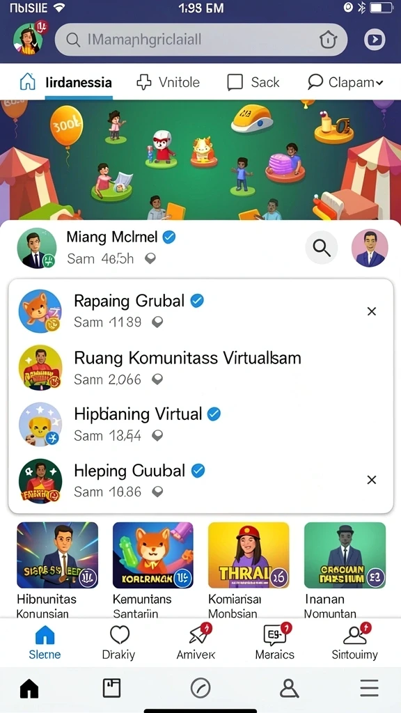 Screenshot menunjukkan interaksi sosial antar pemain.