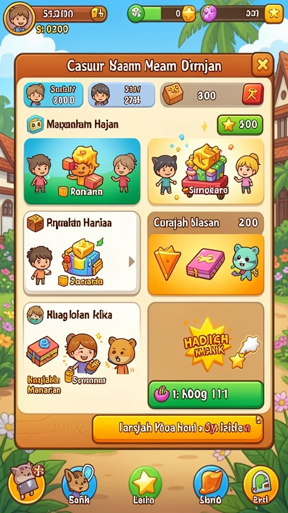 Tampilan awal permainan yang menarik dan intuitif.