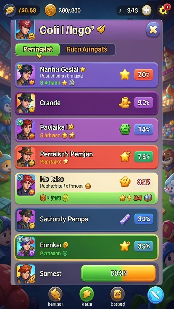 Menampilkan momen aksi seru di dalam game.
