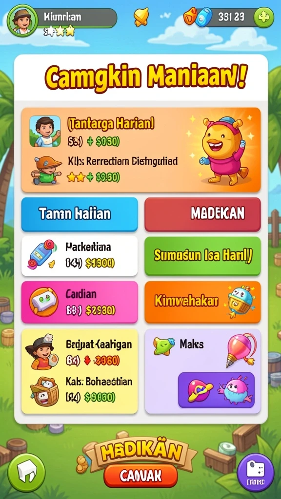Tampilan antarmuka yang menarik dan user-friendly.