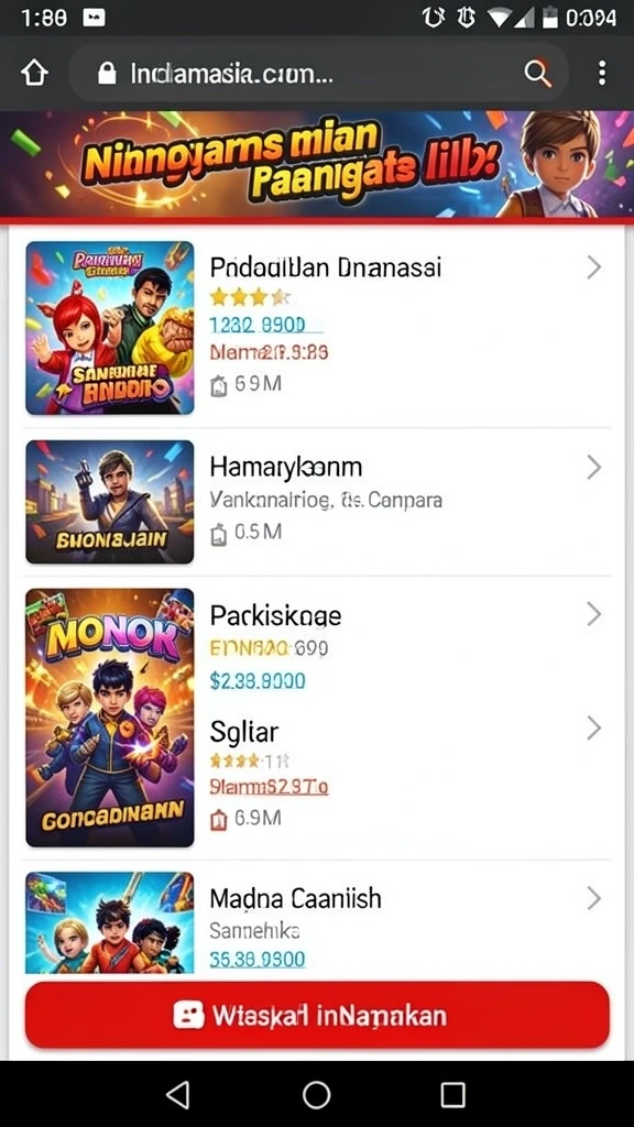Level penuh rintangan yang menantang.