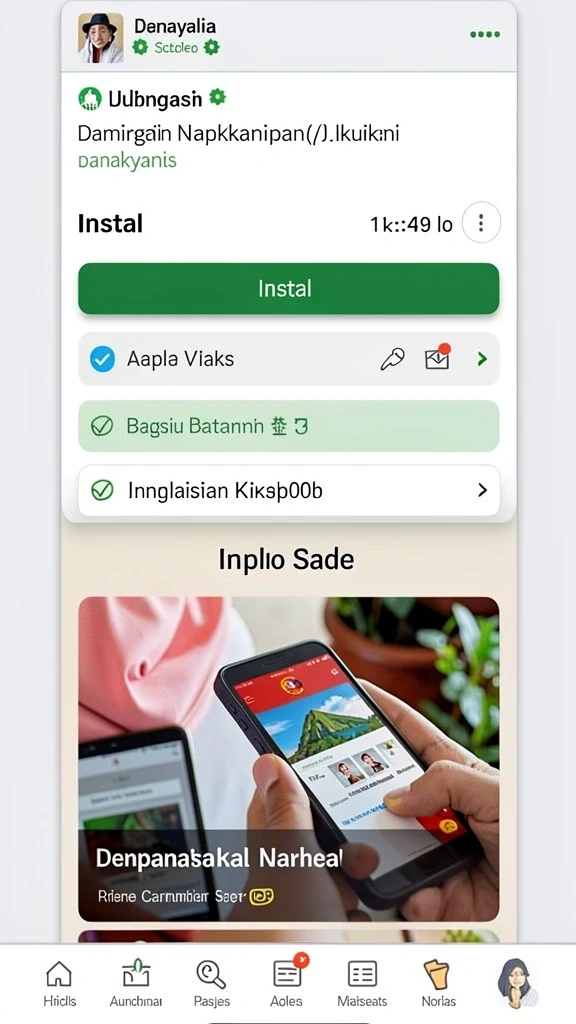 Tampilan menu utama yang intuitif dan menarik.