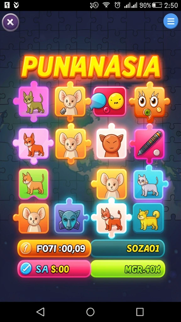 Memperlihatkan beberapa item power-up yang tersedia di permainan.